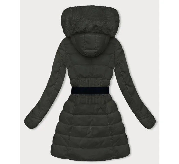 Péřová dámská zimní bunda v army barvě model 21245983 - LHD Péřová dámská zimní bunda v army barvě model 21245983 - LHD