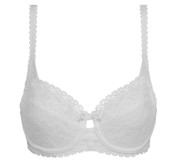 Dámská krajková podprsenka s kosticí PLAYTEX UNDERWIRE BALCONETTE BRA - DIM - bílá