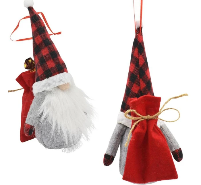 DEKORATÍVNY ŠKRIATOK S DARČEKOVOU TAŠKOU 20CM