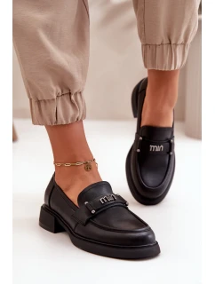 Elegantní Dámské Mokasiny Z Přírodní Kůže Černé model 21668903 - VINCEZA