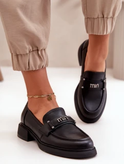 Eleganckie Mokasyny Damskie Z Naturalnej Skóry Czarne Vinceza 91114