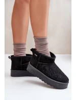 Sněhule se zdobením na platformě Big Star model 21676183 černé - Big Star Shoes Sněhule se zdobením na platformě Big Star model 21676183 černé - Big Star Shoes