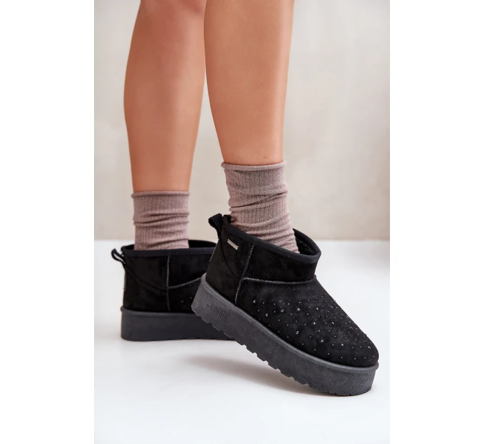 Sněhule se zdobením na platformě Big Star model 21676183 černé - Big Star Shoes Sněhule se zdobením na platformě Big Star model 21676183 černé - Big Star Shoes