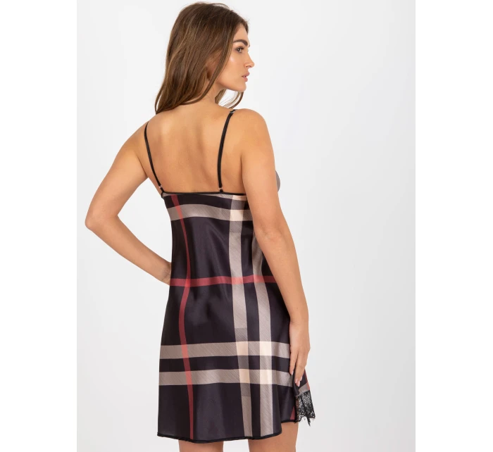 Nočná košeľa BR KN 1058 1 čierna a béžová