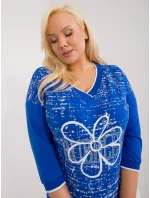 Bluzka RV BZ model 19920672 kobaltowy - FPrice Bluzka RV BZ model 19920672 kobaltowy - FPrice