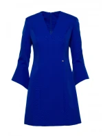 M876 Šaty so širokými manžetami - kráľovská modrá M876 Šaty so širokými manžetami - kráľovská modrá