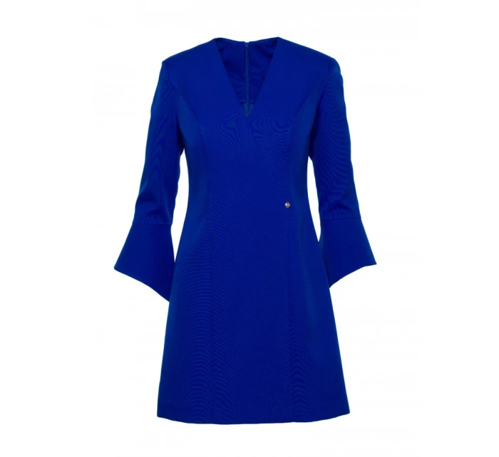 M876 Šaty so širokými manžetami - kráľovská modrá M876 Šaty so širokými manžetami - kráľovská modrá