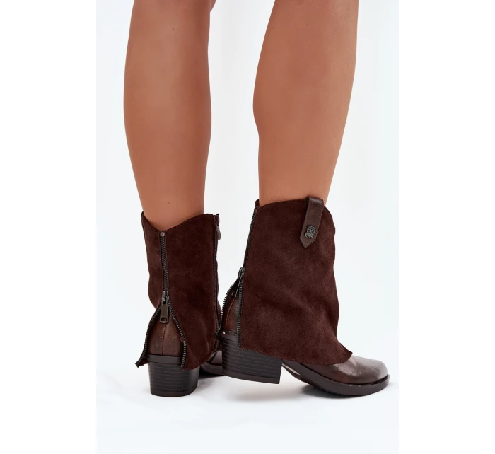 Dámske zateplené členkové topánky na kôpke - chocolate Sylvette Dámske zateplené členkové topánky na kôpke - chocolate Sylvette