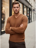 Pánský velbloudí svetr Dstreet model 21982666 - FashionStreet Pánský velbloudí svetr Dstreet model 21982666 - FashionStreet