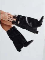 Dámské kozačky na jehlovém podpatku s širokým svrškem černé Dstreet model 21992361 - FashionStreet Dámské kozačky na jehlovém podpatku s širokým svrškem černé Dstreet model 21992361 - FashionStreet
