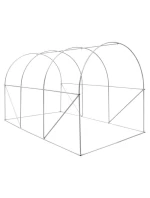 SKLENÍK ZÁHRADNÝ TUNEL 200X300X200CM PE KONŠTRUKCIA BIELA OCEĽ