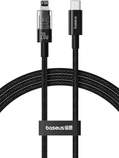 Kábel Baseus Gem USB C-IP 20W 1m (čierny)