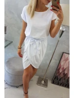 Šaty s obálkou dole bílé Šaty s obálkou dole bílé