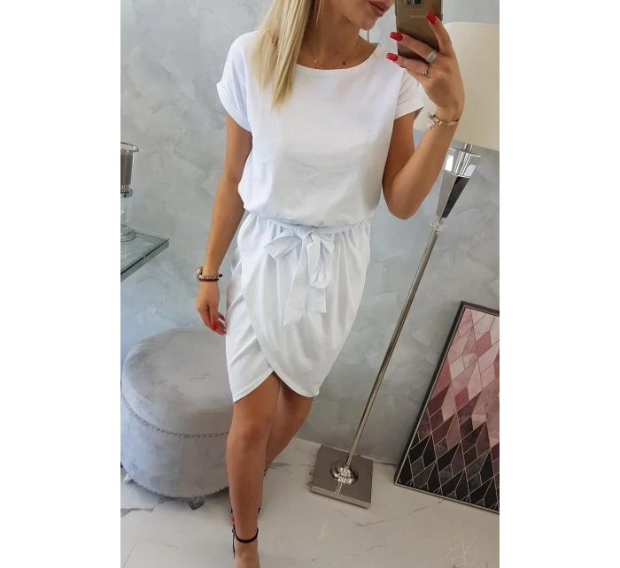 Šaty s obálkou dole bílé Šaty s obálkou dole bílé