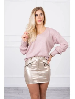 Sukňa s ozdobnými jazdcami béžová