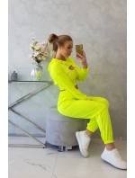 Bavlnená 3dielna sada žltá neónová Bavlnená 3dielna sada žltá neónová