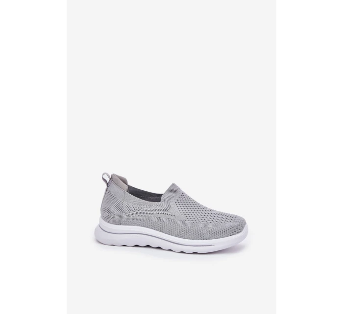 Dámské Textilní Tenisky Šedé model 21689117 - EVENTO Dámské Textilní Tenisky Šedé model 21689117 - EVENTO