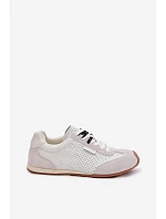 Kožené semišové dámské tenisky Big Star TT274555 Bílé