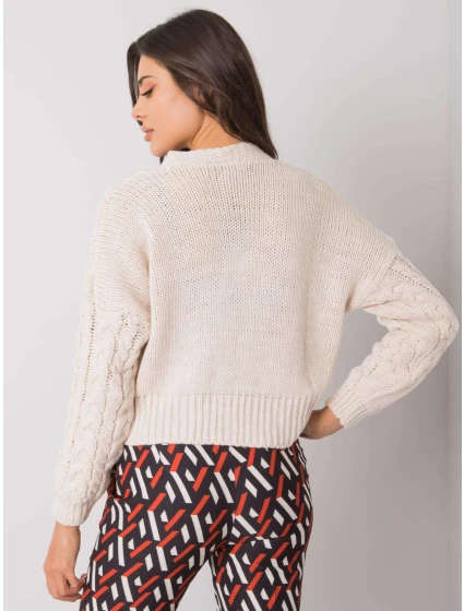 Dámský svetr model 16226337 béžový - FPrice