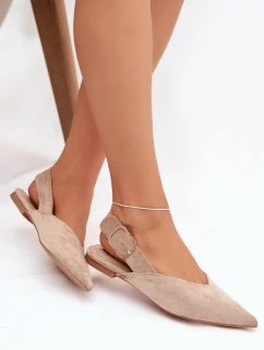 Dámske baleríny s prackou Tanelia - béžové
