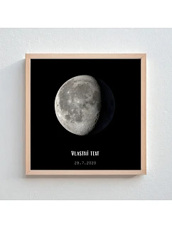Personalizovaný magický fotorámik – štvorcový 20x20 – fázy mesiaca