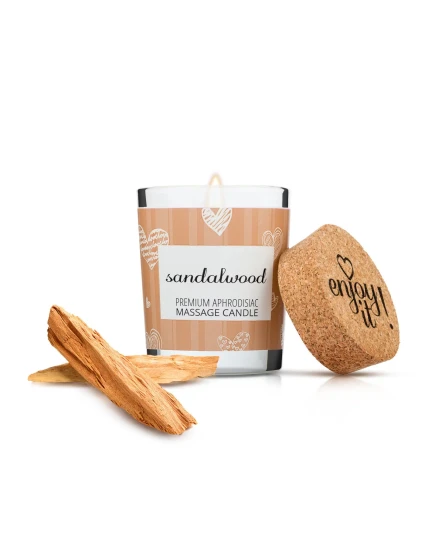 Masážna sviečka na telo Vychutnajte si to! Sandalové drevo - Magnetifico