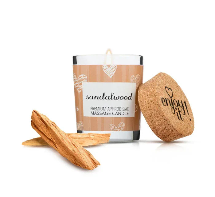 Masážna sviečka na telo Vychutnajte si to! Sandalové drevo - Magnetifico