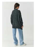 Sveter na gombíky model 217406 Makadamia