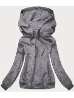 Tmavosivá tenká dámska "klokanie" mikina (W06-5)