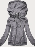 Tmavosivá tenká dámska "klokanie" mikina (W06-5)