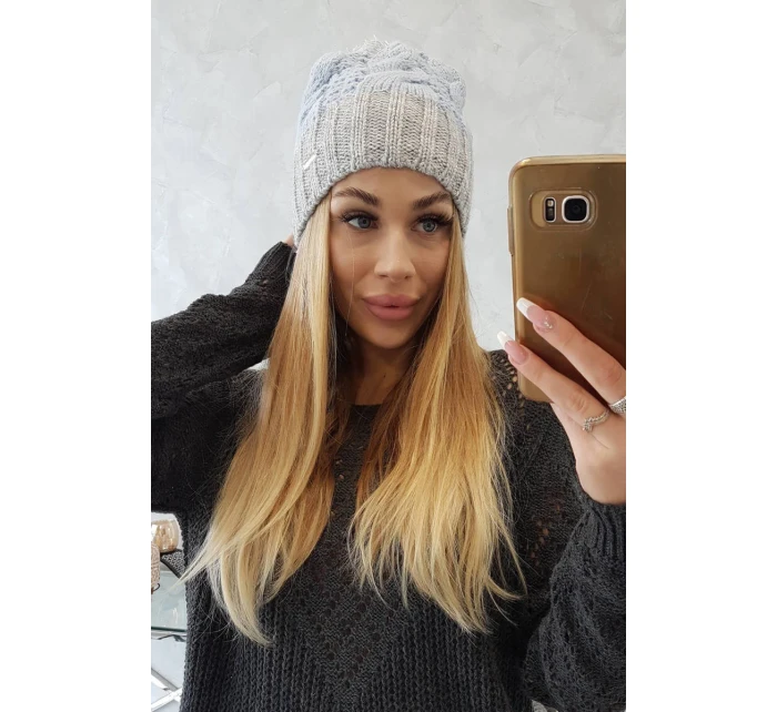 Paris fleecová čiapka K212 svetlo modrá + svetlo šedá Paris fleecová čiapka K212 svetlo modrá + svetlo šedá