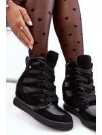 Kožené Boty Na Podpatku Černé model 21635445 - Boto Kožené Boty Na Podpatku Černé model 21635445 - Boto