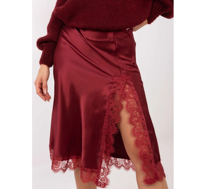 Spódnica MI SD model 21787890 bordowy - FPrice
