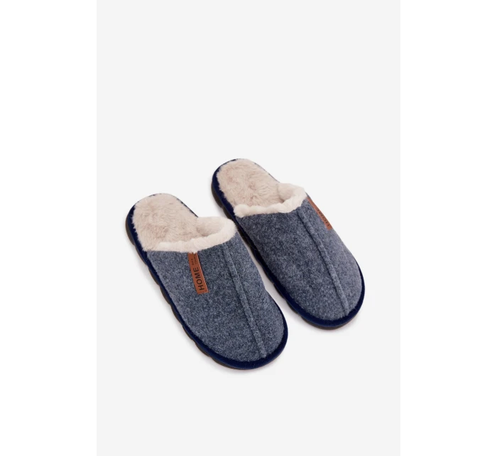 Pánske kožušinové papuče - tmavomodré Darielle Pánske kožušinové papuče - tmavomodré Darielle