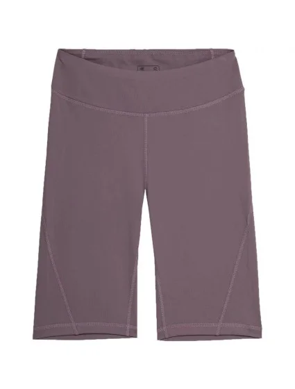 Dámske šortky 4FAW23TFSHF300 82S sivo-fialová - 4F