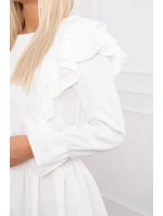 Šaty so zvislými volánmi ecru Šaty so zvislými volánmi ecru