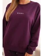 Dámska bavlnená súprava s potlačou Minimal plum Dámska bavlnená súprava s potlačou Minimal plum