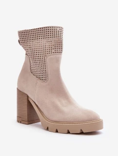 Dámské Ažurové Boty Světle Béžové Lewski model 21636581 - Boto