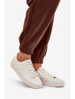 Niskie Trampki Damskie Z Eko Skóry Big Star NN274578 Beżowe