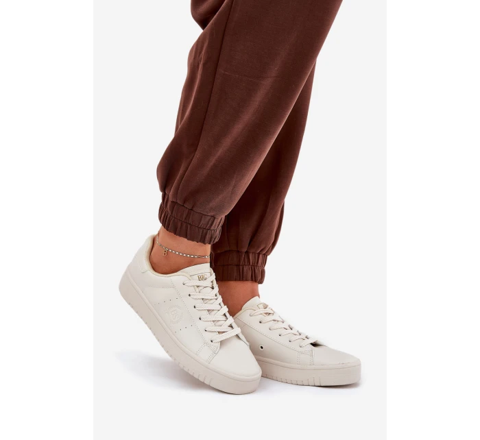 Niskie Trampki Damskie Z Eko Skóry Big Star NN274578 Beżowe