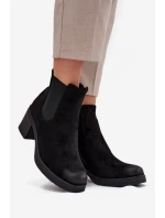 Botki Sztyblety Damskie Na Obcasie Ocieplane Czarne Zelia Botki Sztyblety Damskie Na Obcasie Ocieplane Czarne Zelia