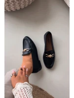 Dámské mokasíny s ozdobným detailem černé model 21900473 - Boto