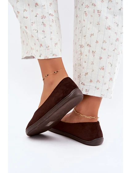 Dámské baleríny barefoot čokoládové model 22322334 - Boto