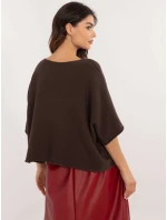 Sweter IT SW model 21877691 ciemny brązowy - FPrice