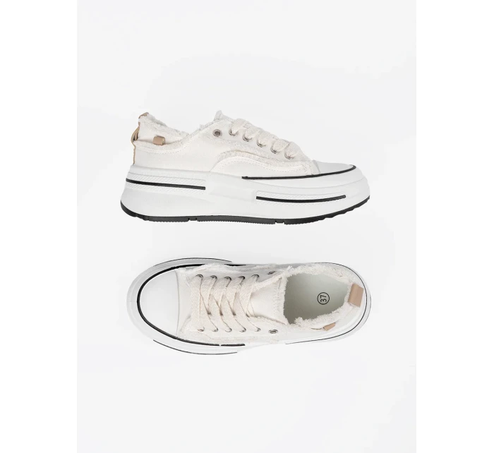 Zaujímavé dámske tenisky biela platforma