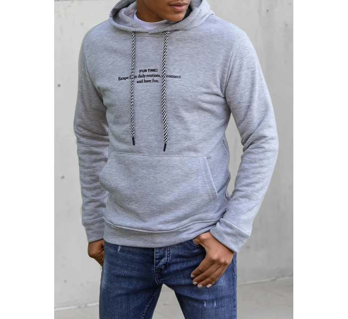 Pánská šedá mikina model 21966791 - Dstreet