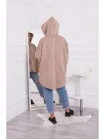 Zateplená mikina se zipem na zádech tmavě béžová Zateplená mikina se zipem na zádech tmavě béžová