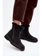 Śniegowce Damskie Na Platformie Z Futerkiem Czarne Briselle Śniegowce Damskie Na Platformie Z Futerkiem Czarne Briselle