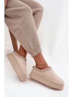 Dámské sněhule s výšivkou světle béžové model 21714839 - Boto