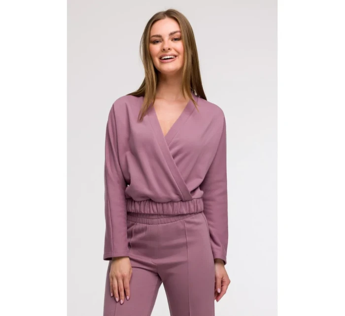 B292 Mikina s kapucňou vpredu - heather